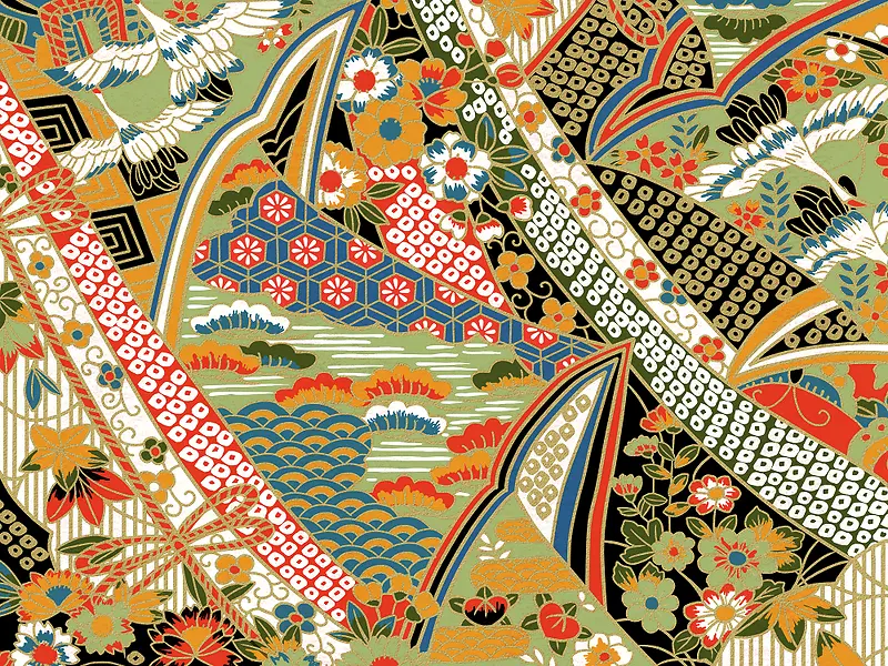 日式古典花朵图案