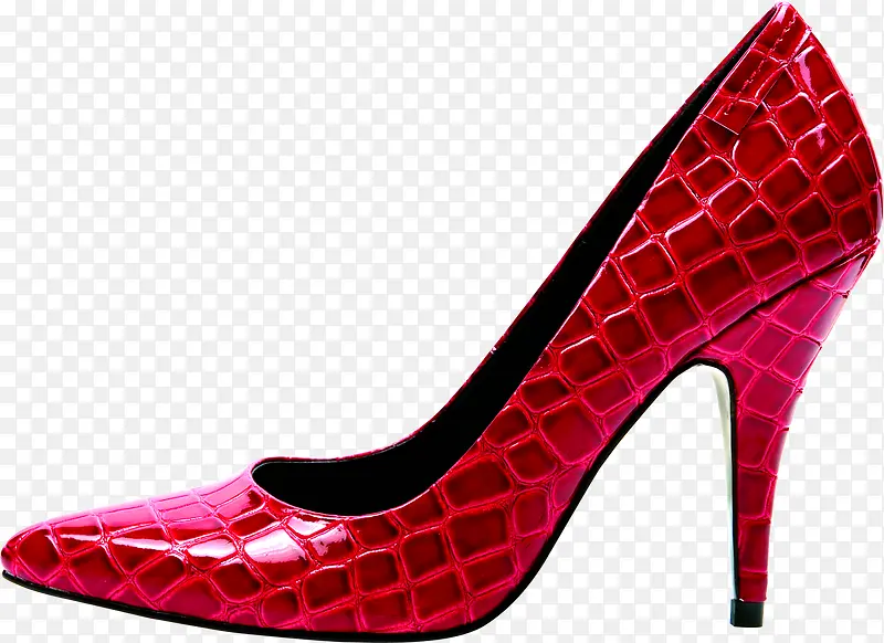 红色豹纹时尚女鞋