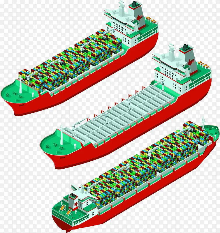 矢量轮船货运交通运输货轮