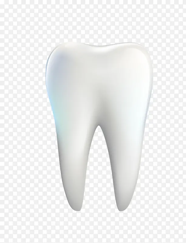 矢量白色牙齿立体图案元素