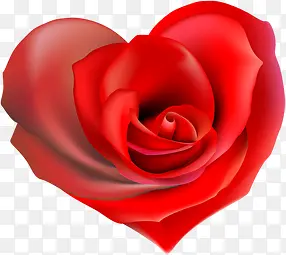 红色卡通唯美玫瑰创意爱心造型