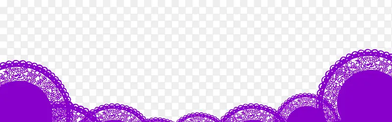 紫色中国风花边海浪边框纹理