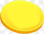 黄色卡通圆形硬币设计