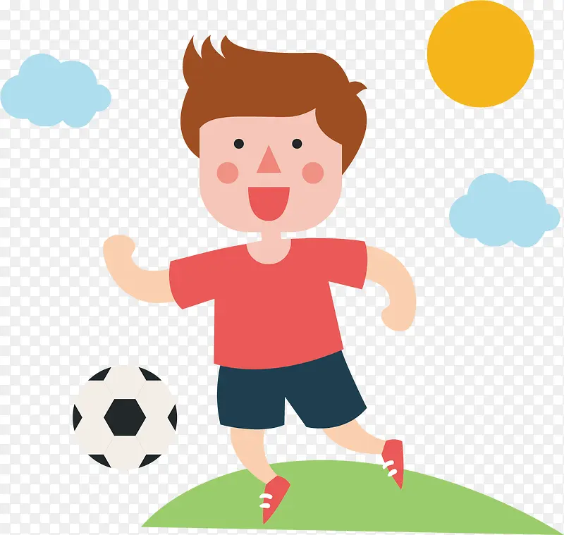踢足球儿童运动海报背景素材