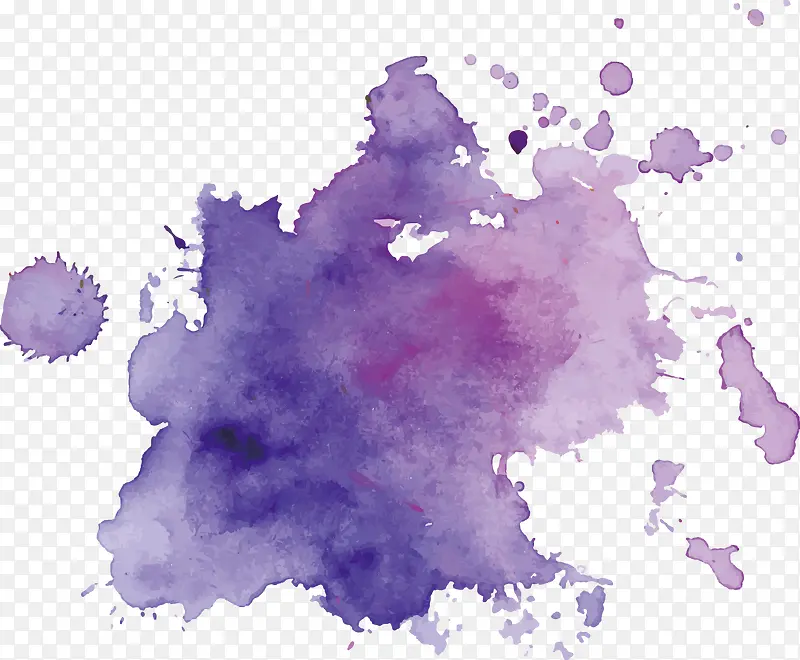 紫色水彩