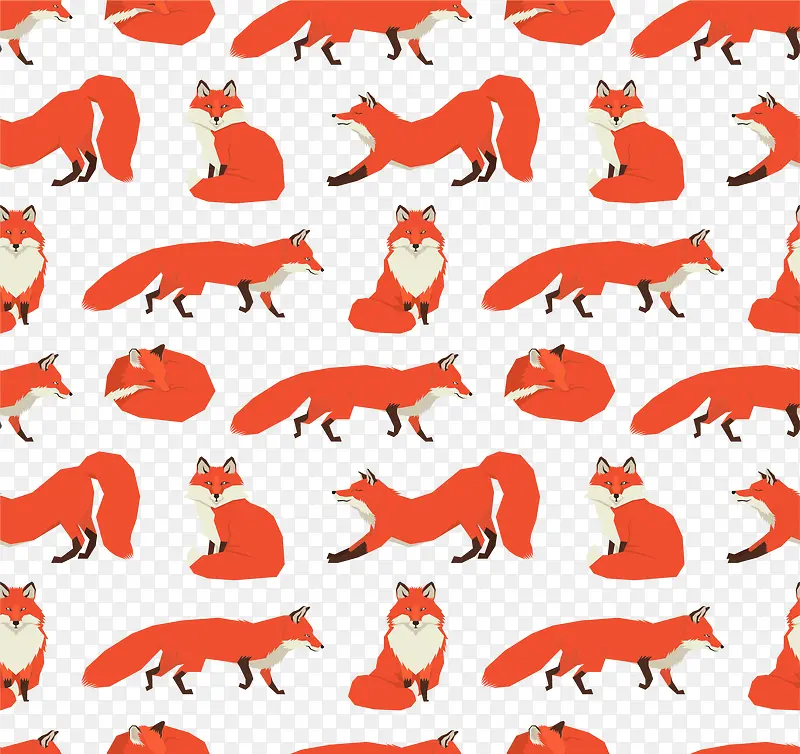 动物狐狸花纹