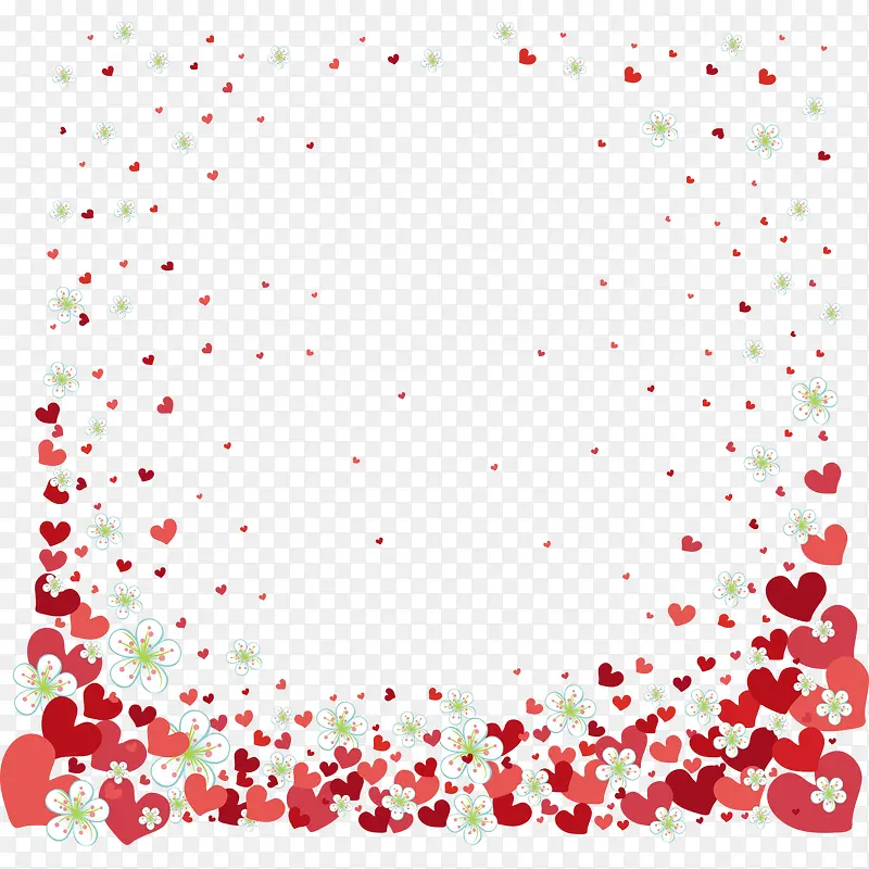 爱心花朵装饰图案