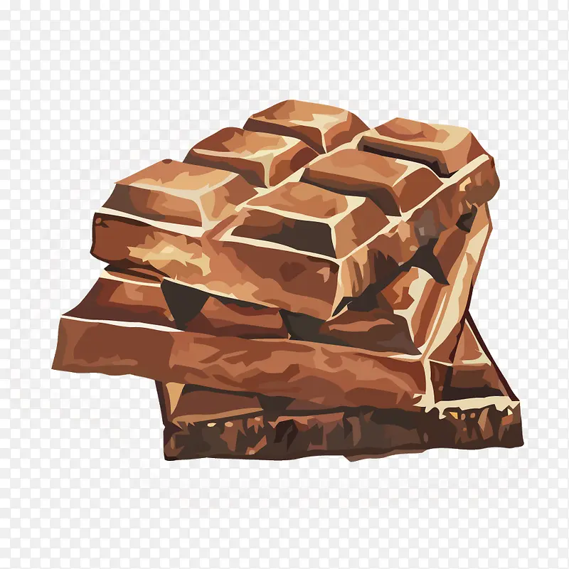 矢量堆叠的方块巧克力素材