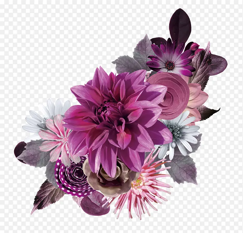 紫色大气花朵