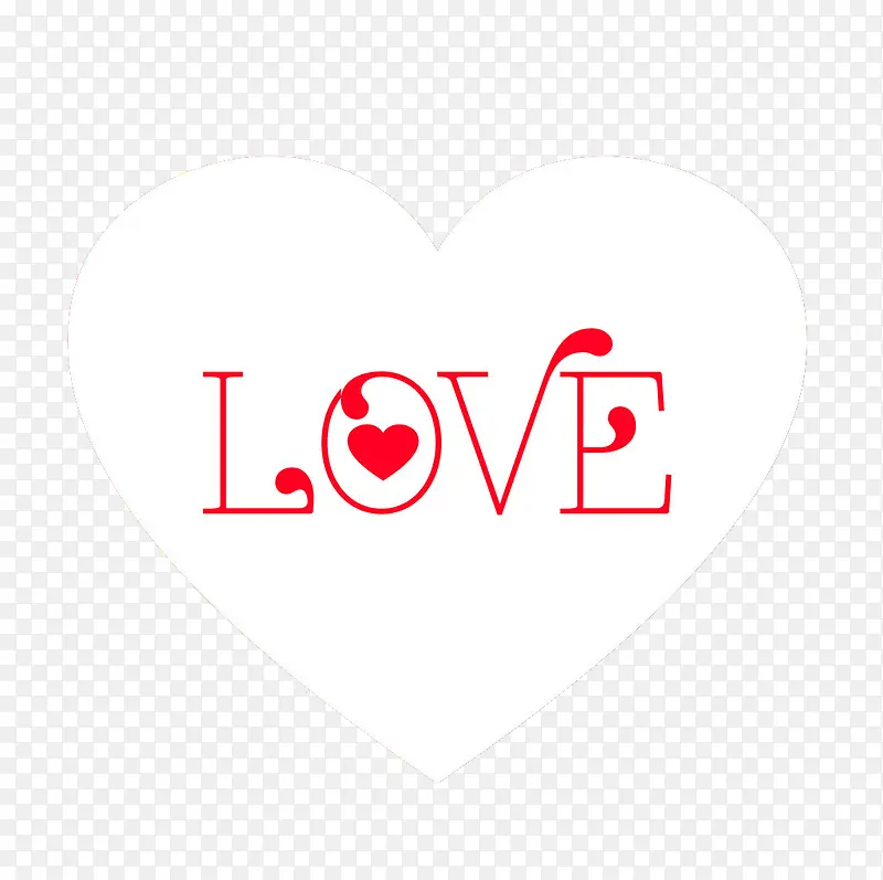创意红色love字体
