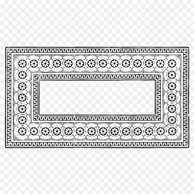 复古雕花边框加粗花纹