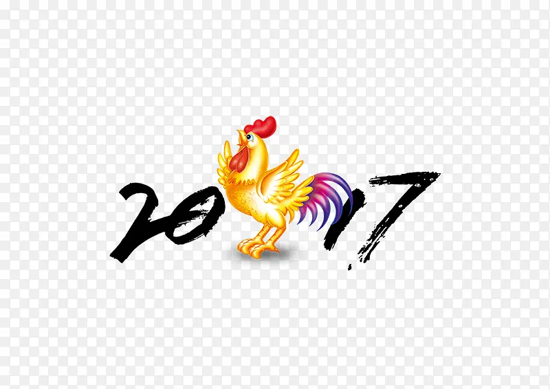 2017新年快乐装饰元素鸡年