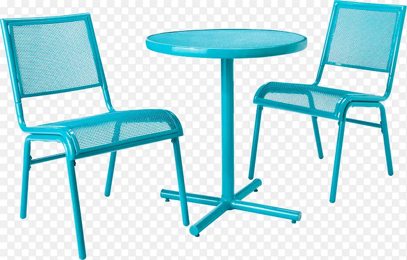 蓝色简洁桌椅