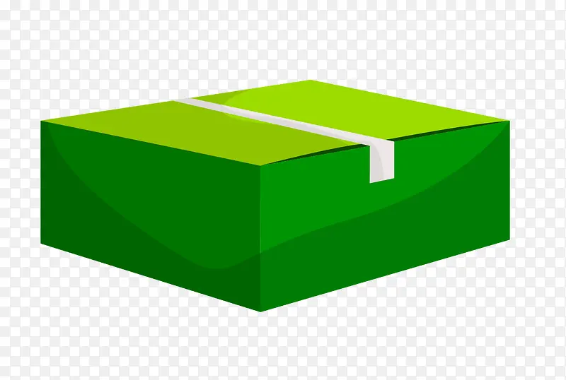 立体方形绿色包装矢量