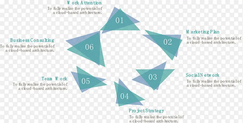 创意三角组合并列关系图