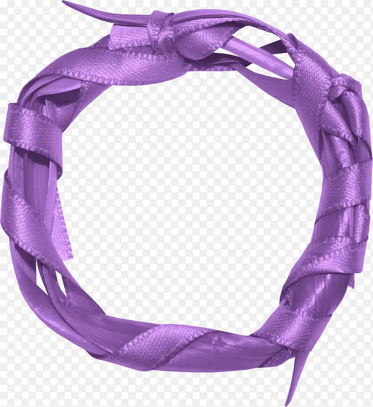 紫色彩带装饰圆环