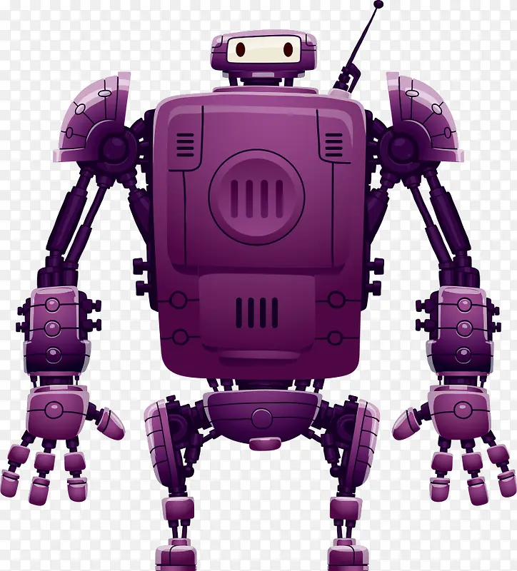 紫色矢量机器人