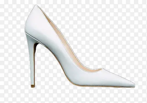 白色高端女式高跟鞋