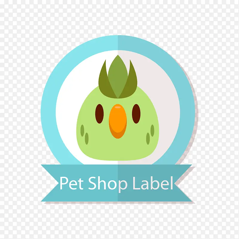 绿色鸟宠物店标签
