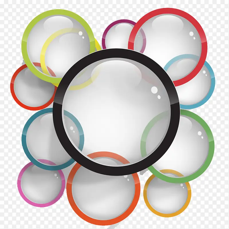 彩色立体圆环