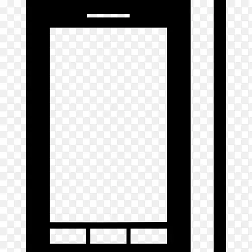 手机从正面和侧面两视图图标