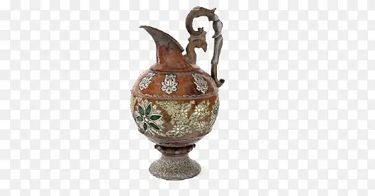 古典铜质花纹水壶