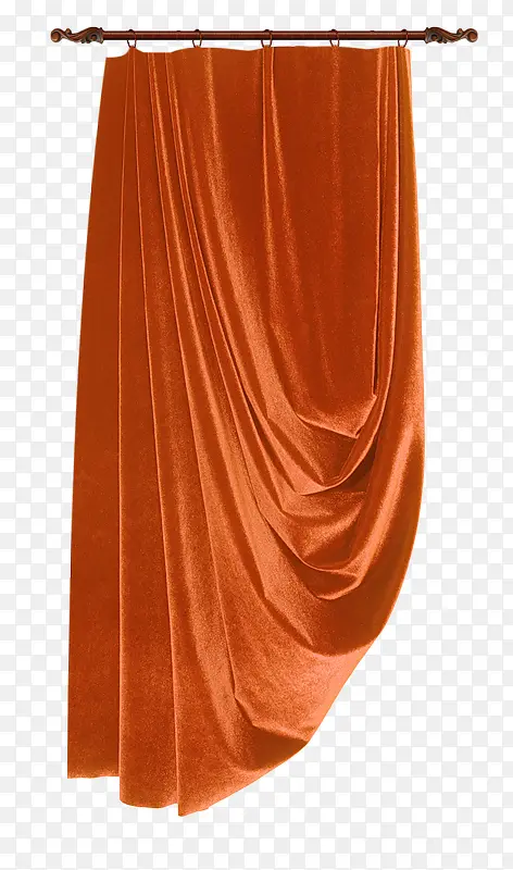 橙色窗帘