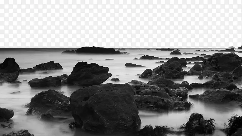 海岸上的乱石堆