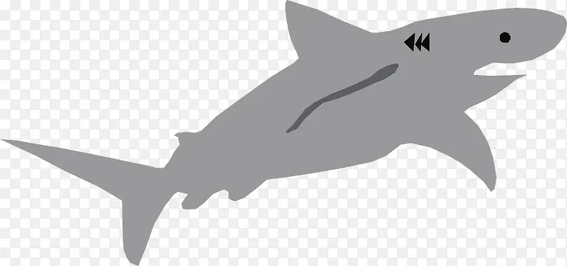 一只卡通海豚鱼矢量图