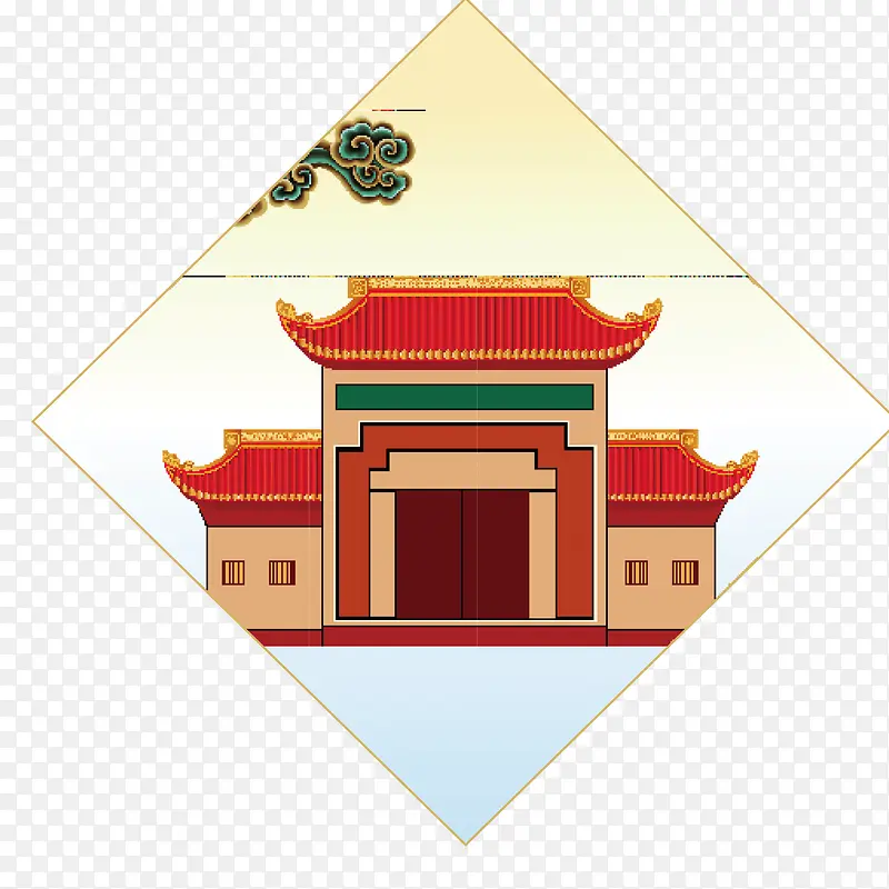 中国风传统建筑高门大院