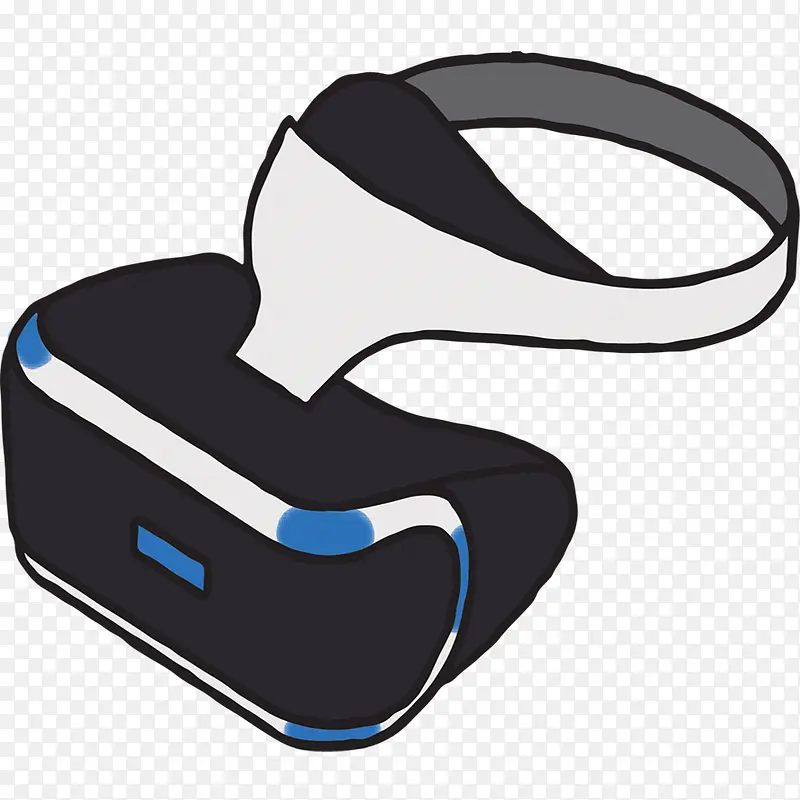 矢量黑色VR眼镜素材