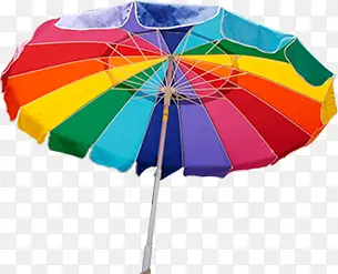 多彩原色圆形太阳沙滩伞
