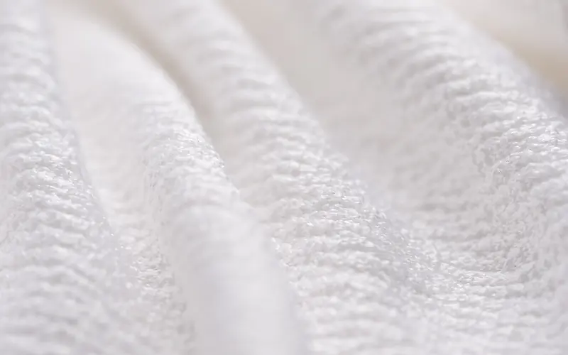 柔软白色毛巾布匹