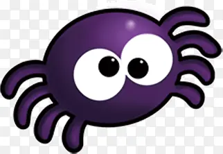 卡通紫色蜘蛛