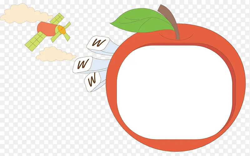 苹果背景卡通海报促销素材