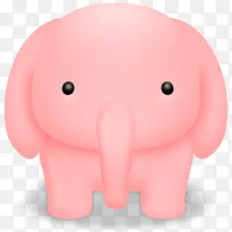 大象粉红动物卡通