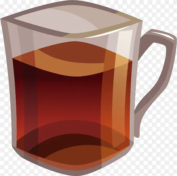 矢量红茶茶杯