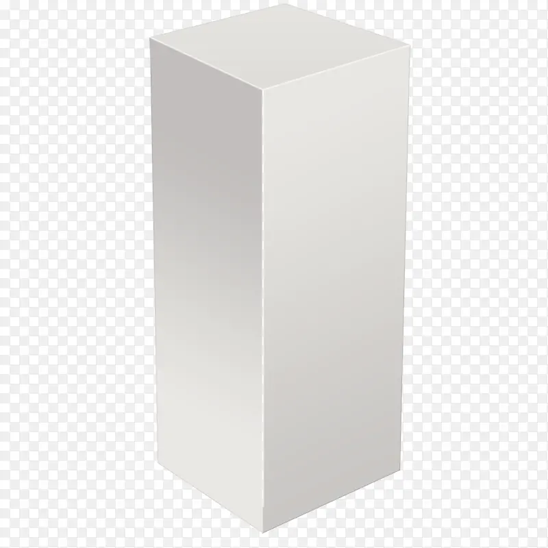 白色立体长方形盒子