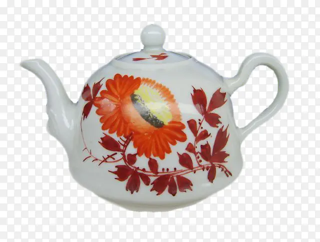 集锦瓷茶壶