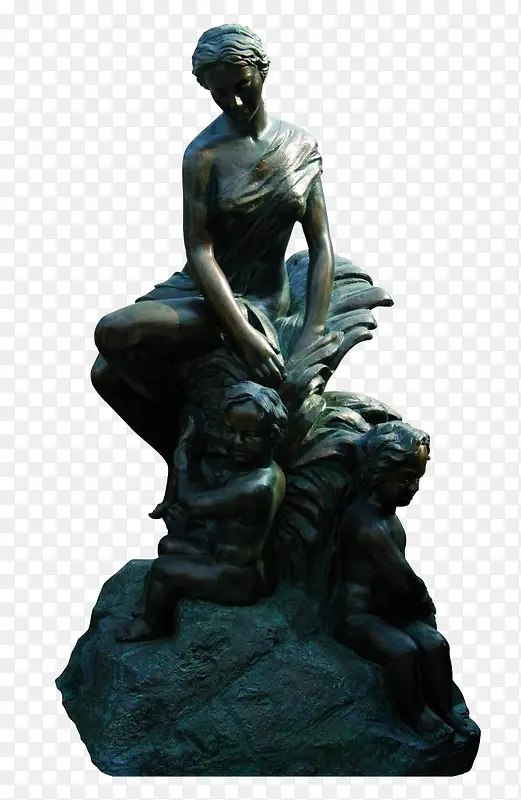 母亲和孩子雕像
