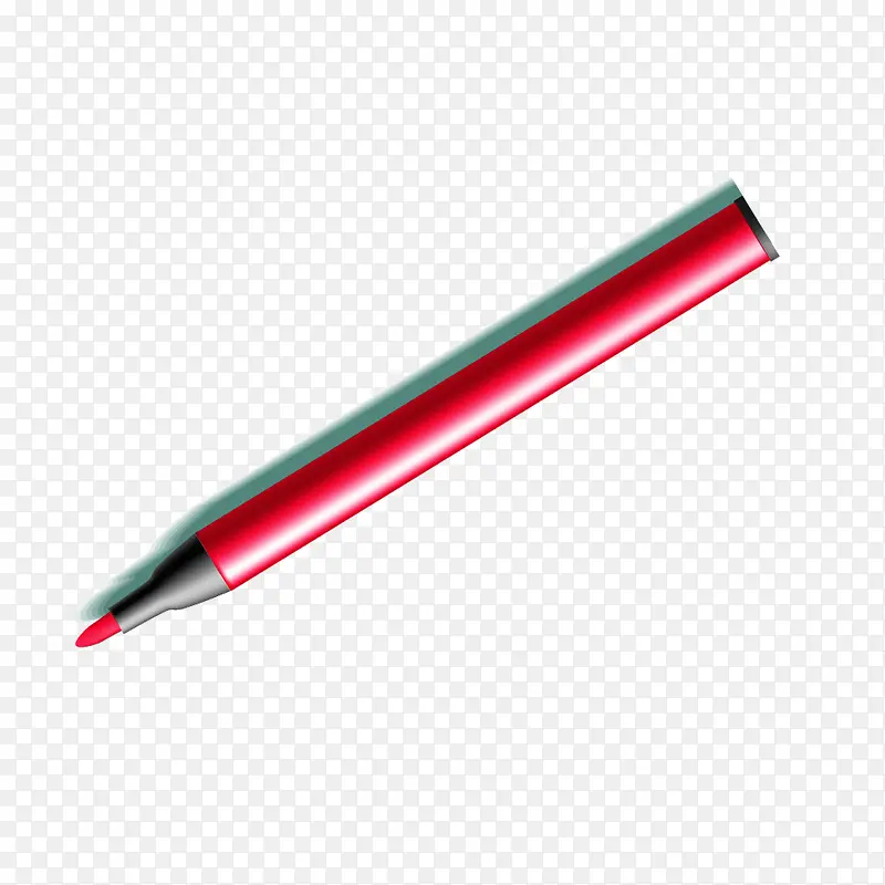 红色水彩笔