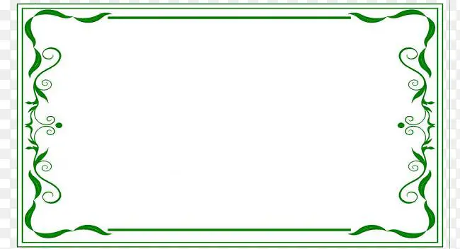 绿色花纹宣传框