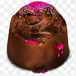 圆柱形巧克力蛋糕图标