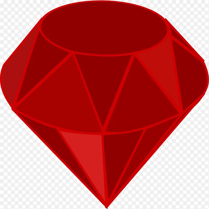 红色的卡通钻石