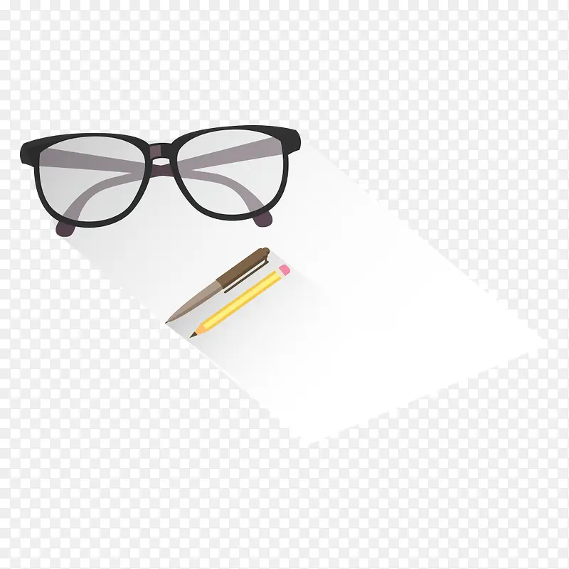 学生眼镜文具产品素材
