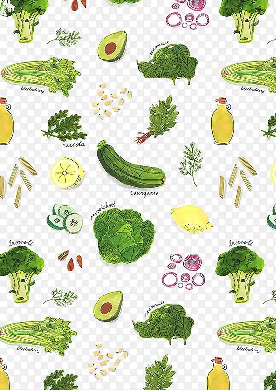 卡通蔬菜元素背景