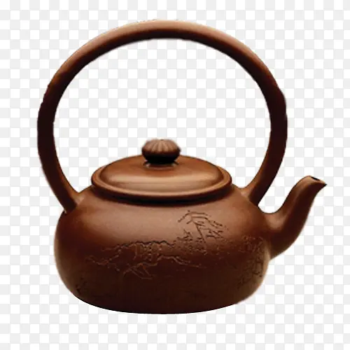 茶壶，中国元素，古典，棕色