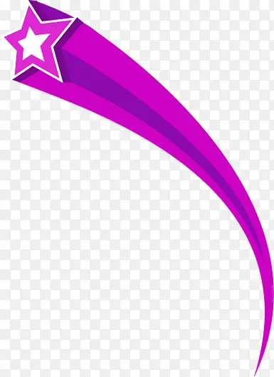 向上立体紫色五角星彩带装饰