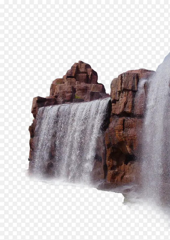 流过岩石的瀑布