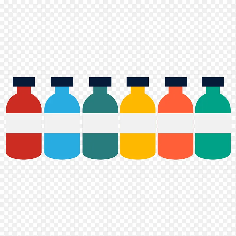 彩色水瓶素材